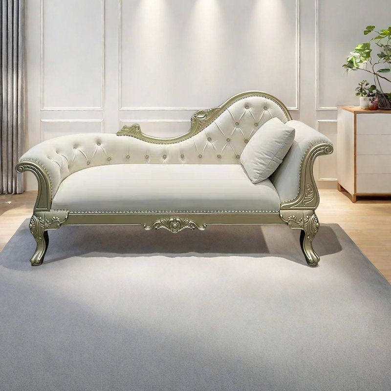 Méridienne légère en flanelle de style luxueux, Right Hand Facing