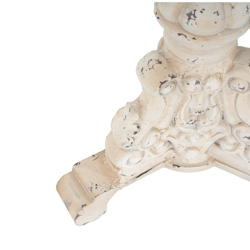 Table basse d'appoint de style antique - plateau en bois massif et base MGO durable, table de décoration de salon rétro