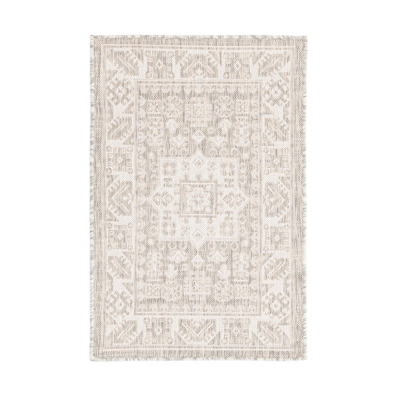 Tapis intérieur / extérieur beige Danera, Rectangle 2 pi 2 po x 3 pi