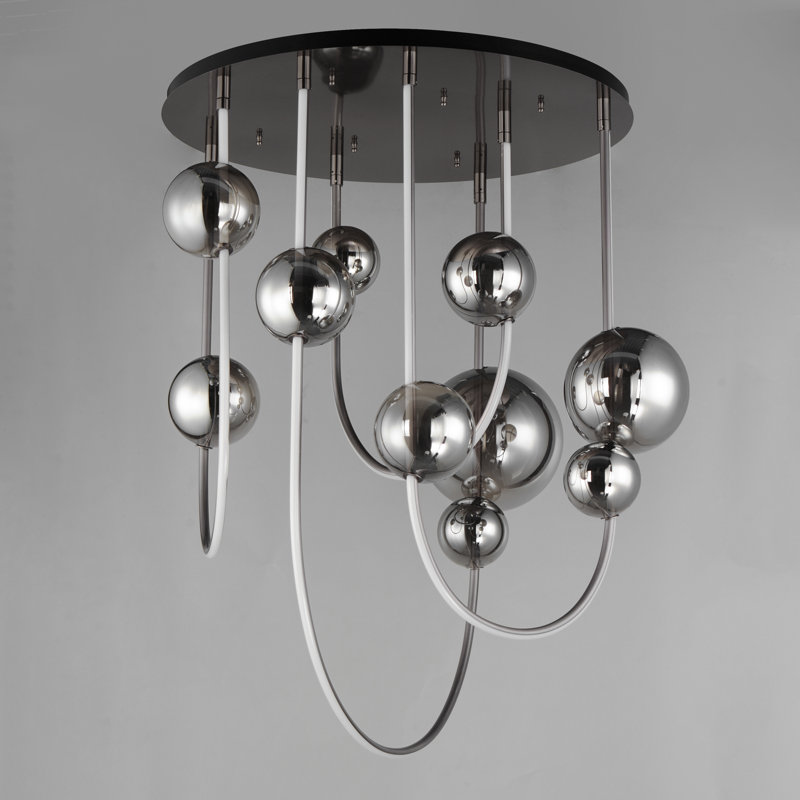 Dreamer 4 - Light LED Flush Mount, Black Chrome, Mirror Smoke