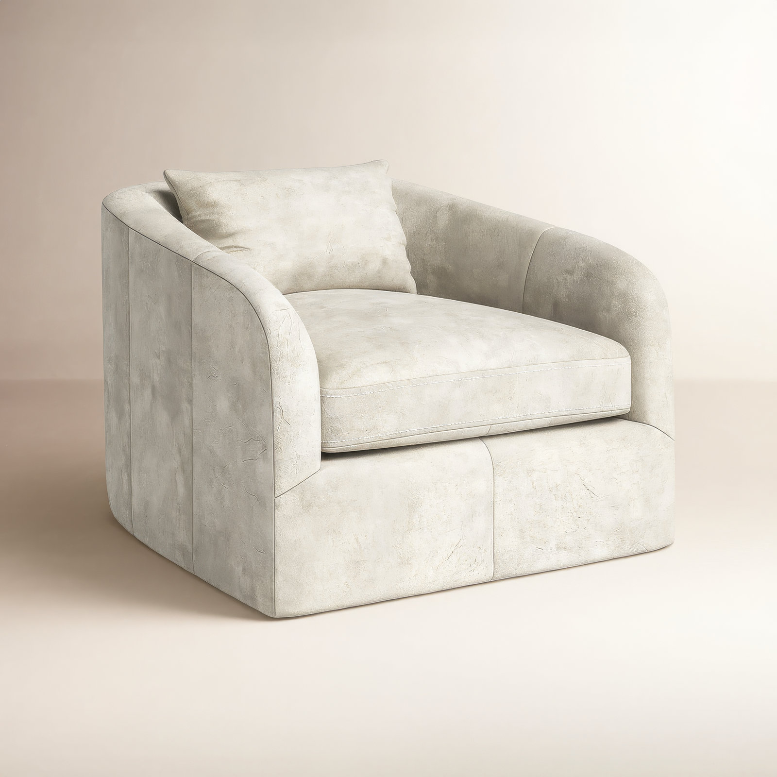 Windridge Swivel Barrel Chair, Polyester Blend, Knoll Natural