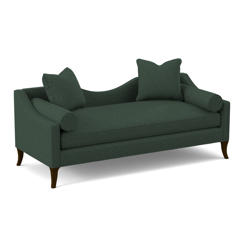 Audrey Chaise Lounge, American Walnut, Venice Navy 100% Polyester