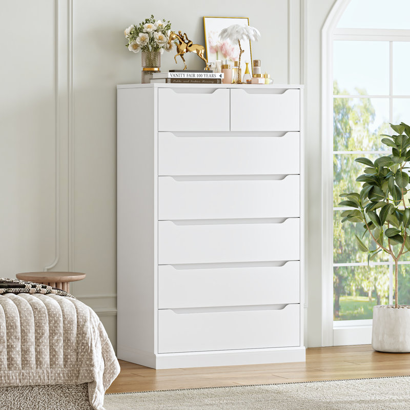Commode 7 tiroirs, Blanc
