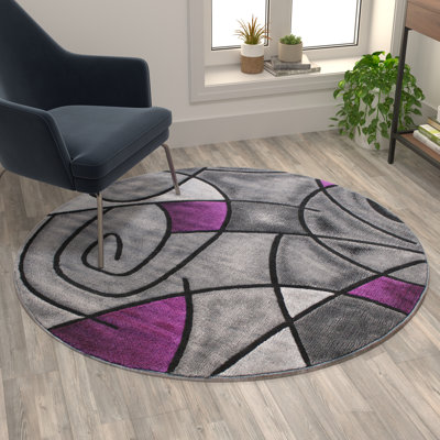 Sioar Modern Abstract Pattern Olefin Accent Area Rug