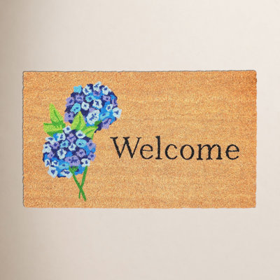 Non-Slip Floral Outdoor Doormat