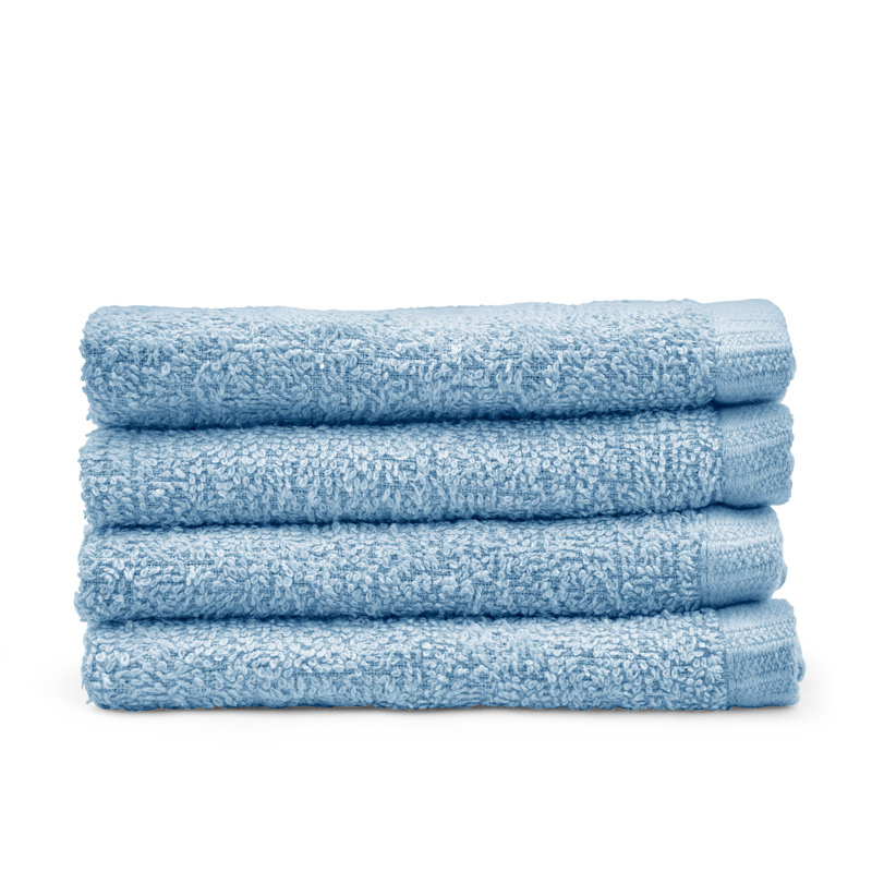 Quick Dry Cotton Face Cloth 4 Pack, Blue