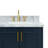 43'' Single Bathroom Vanity with Carrara Marble Top-93359238