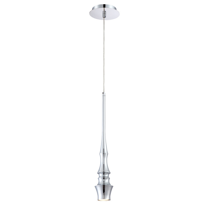 Sano 1 - Light Satin Nickel Pendant, Chrome