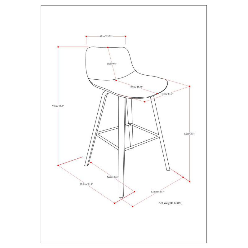 Tabouret à hauteur de comptoir / de bar Harvard (ensemble de 2), solution élégante et fonctionnelle pour votre maison ou votre bar.