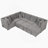 108.6" U-Shaped Sectional Sofa Bed With USB Ports, Power Sockets, Three Pillows-2090158675