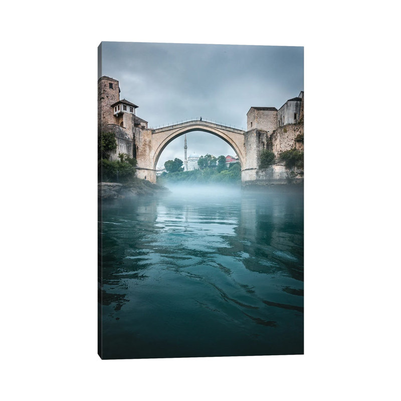 Misty Mostar 1 Piece Wrapped Canvas Wall Art, 20.32 cm H x 30.48 cm W