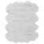 Tapis blanc brillant en fausse fourrure