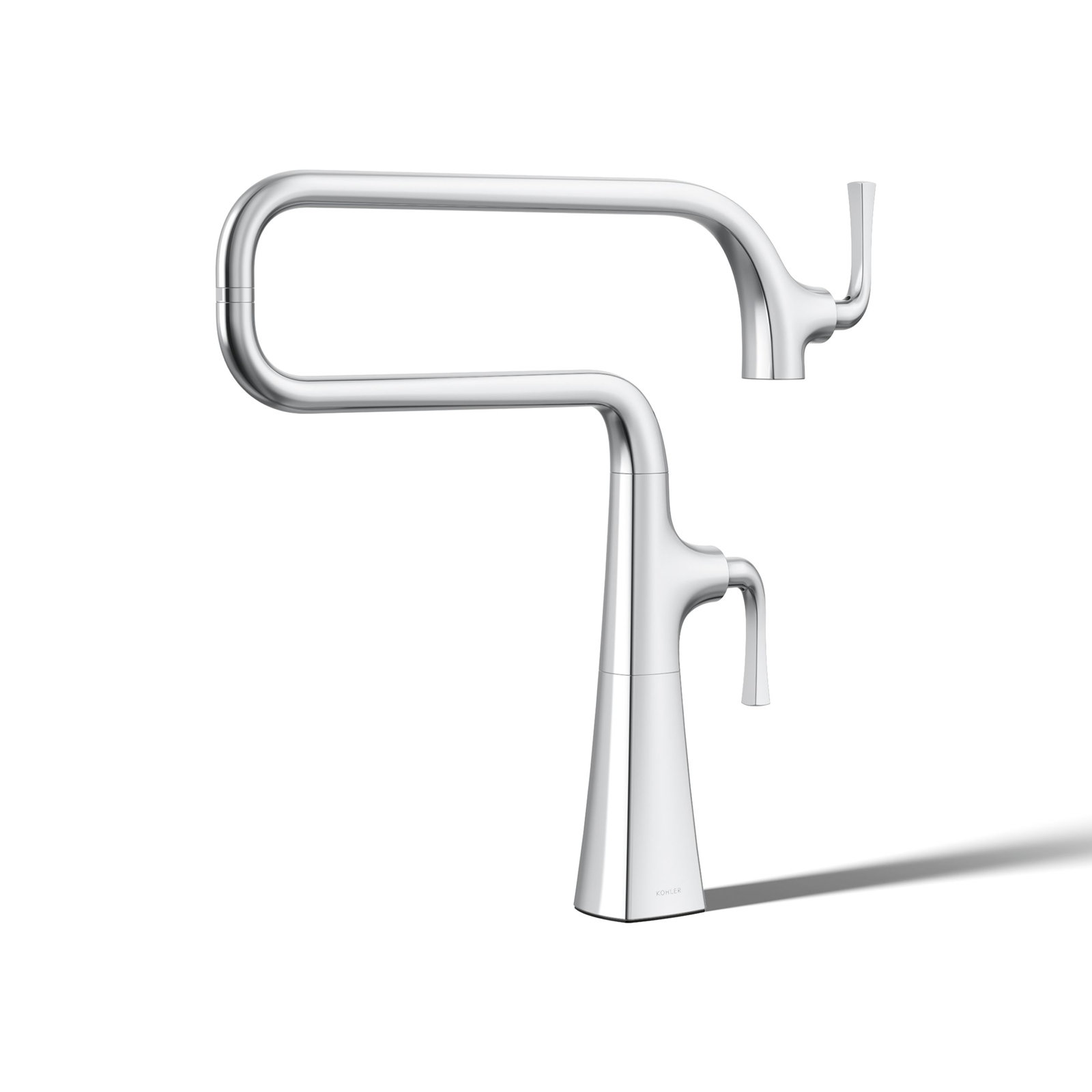 Graze Deck-Mount Pot Filler Faucet, Polished Chrome