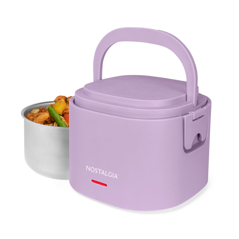 Nostalgie 20 oz Boîte à lunch portable et chauffée, Lavande