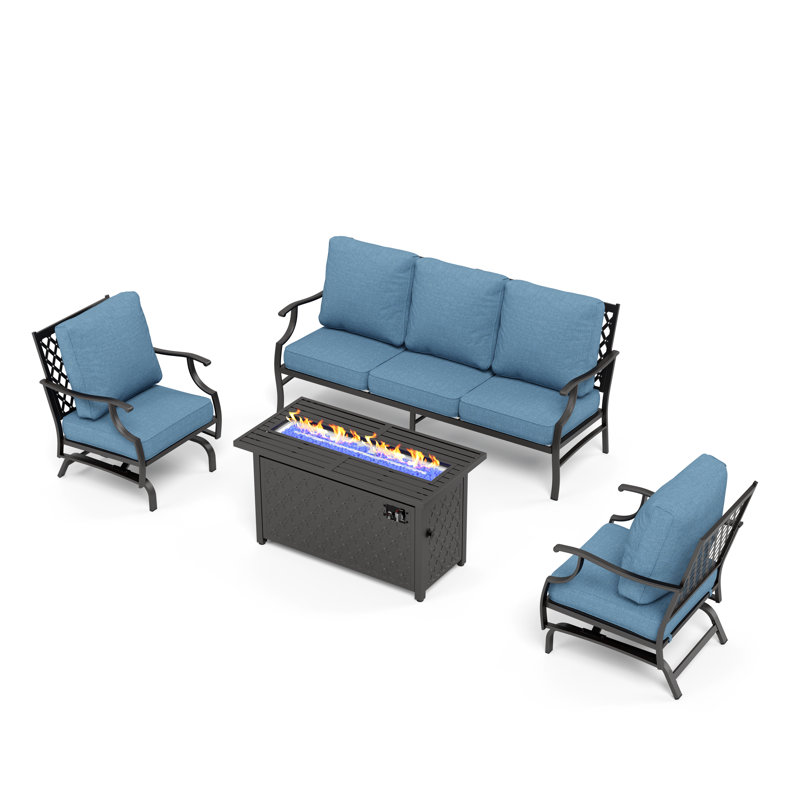 Ensemble de conversation pour l'extérieur, Bleu denim