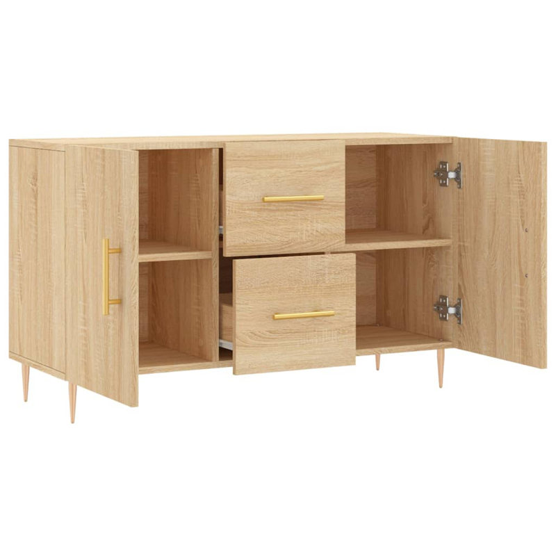 Margelene 100 Wide 2 Drawer, Sonoma Oak