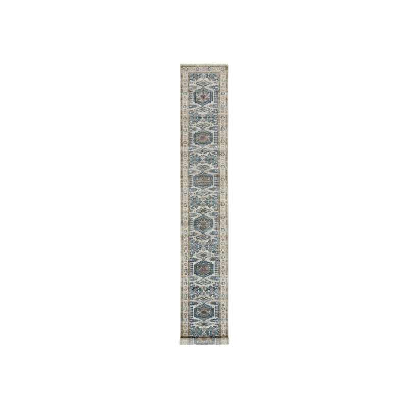 Tapis oriental rond en laine noué à la main ivoire Old Lace 856B9F24A028440AA1A8515B1F1FA0CA