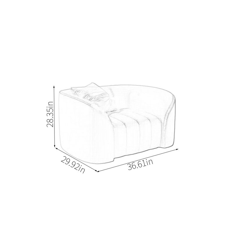 Semi-circular curved shaped movable corner sofa