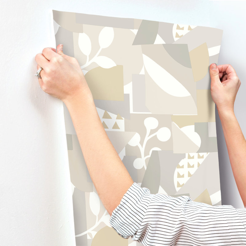 Geometric Wallpaper Roll, Neutral