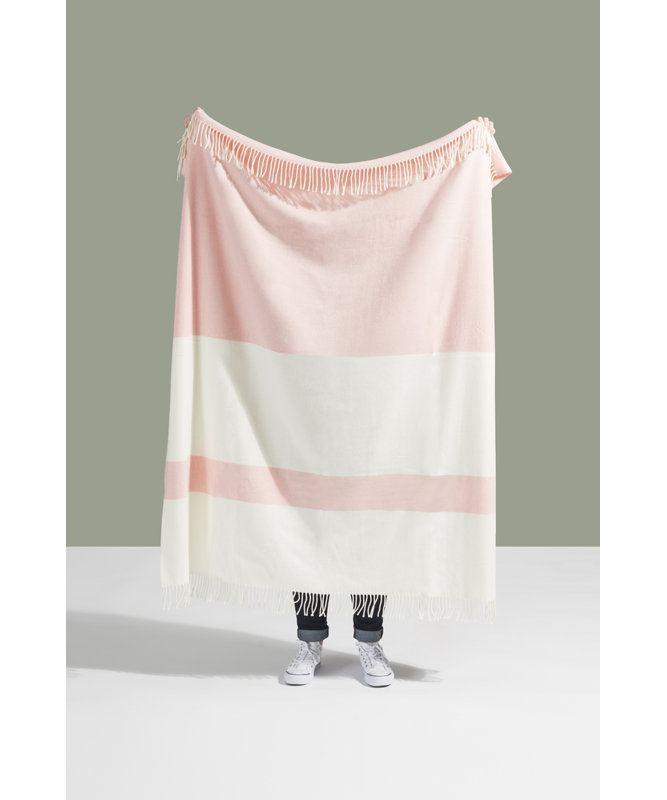 Jeté en mélange de coton Sydney, Rosé