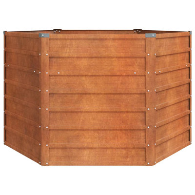 Arlmont & Co. Garden Raised Bed Rusty 50.8"X50.8"X30.3" Corten Steel