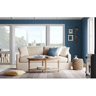 Jute Ticking Indigo Hand-Woven Striped Jute Rug