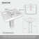 ZEAFIVE Pedestal Bathroom Sinks 20'' Ceramic Rectangular Bathroom Sink with Overflow