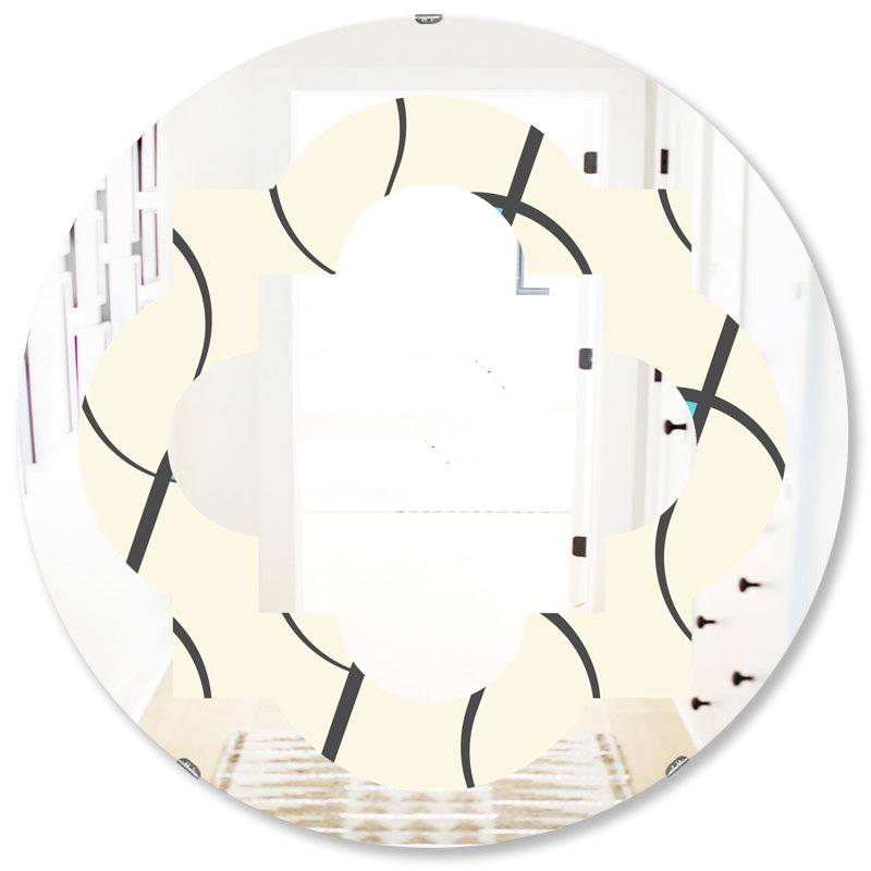 Miroir mural quadrilobe quadrilobe, H 31,5 po x l po