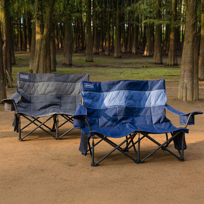 Daloris Low Loveseat Double 2 Person Camping Chair For Adults,Camping Loveseat Supports 600Lbs
