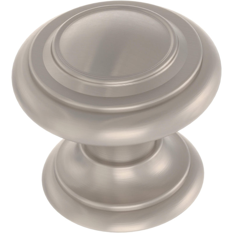 Double Ringed Round Knob Multipack, Satin Nickel