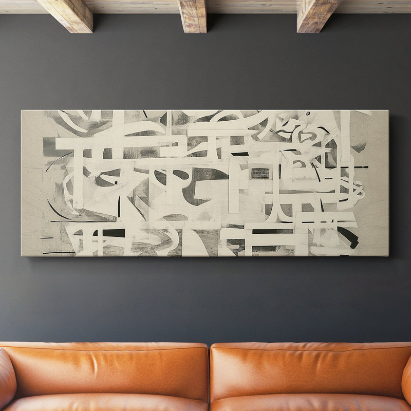 Toile tendue avec châssis abstrait # 9 XXVI-Abstract, H 12 po x l 30 po