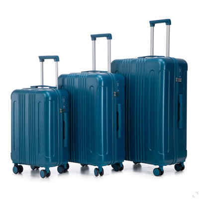 20 "/ 24" / 28 "3 pièces / ensemble en valise à roulettes en ABS, valise de cabine, couleur assortie, serrure à combinaison TSA