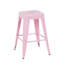 Tabouret à hauteur de comptoir 24 po, ensemble de 4 tabourets de bar en métal sans dossier, empilable, amovible et facile à assembler, pour économiser de l'espace pour un îlot de cuisine / bar / café / salle à manger-1619274576-1619274577-1619274598