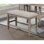 Meuble en bois de style campagnard avec repose-pieds à hauteur de comptoir 1 pièce brun clair / beige gris