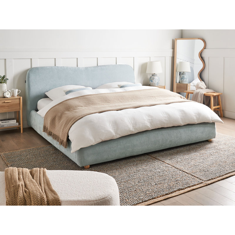 Ottoman Bed BLAGNAC 200 cm, Blue, Super King (6')