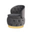 Fauteuil pivotant en velours Fluffy 360 degrés pour chambre à coucher - Zone de confort avec rangement rond et confortable