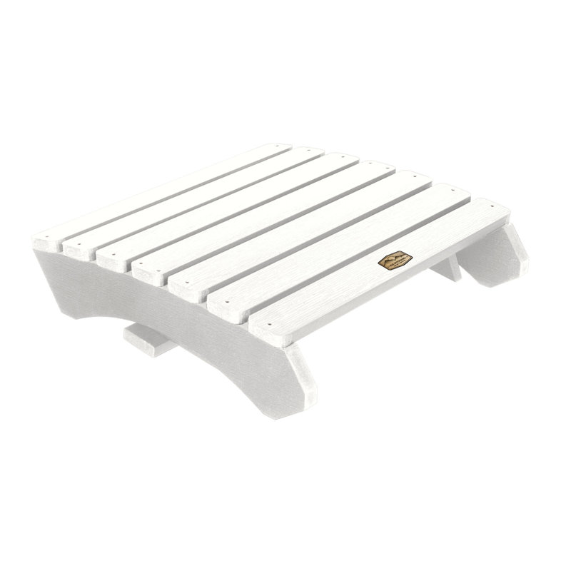 Mountain Bluff Adirondack Chair with Ottoman, White
