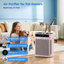 Purificateur d'air intelligent et silencieux HEPA avec affichage de la qualité de l'air en temps réel, filtration 3-en-1 pour les allergies et les animaux de compagnie, et diffuseur d'aromathérapie pour la maison-119770601