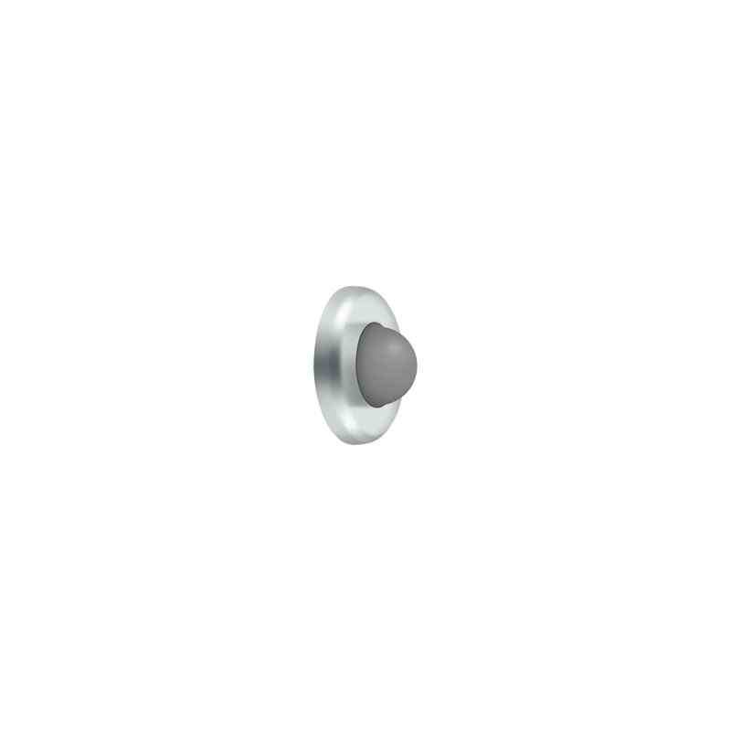 Door Stop, Polished Chrome
