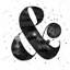 «Ampersand», toile monochrome | Typo Symbols Home Decor Art