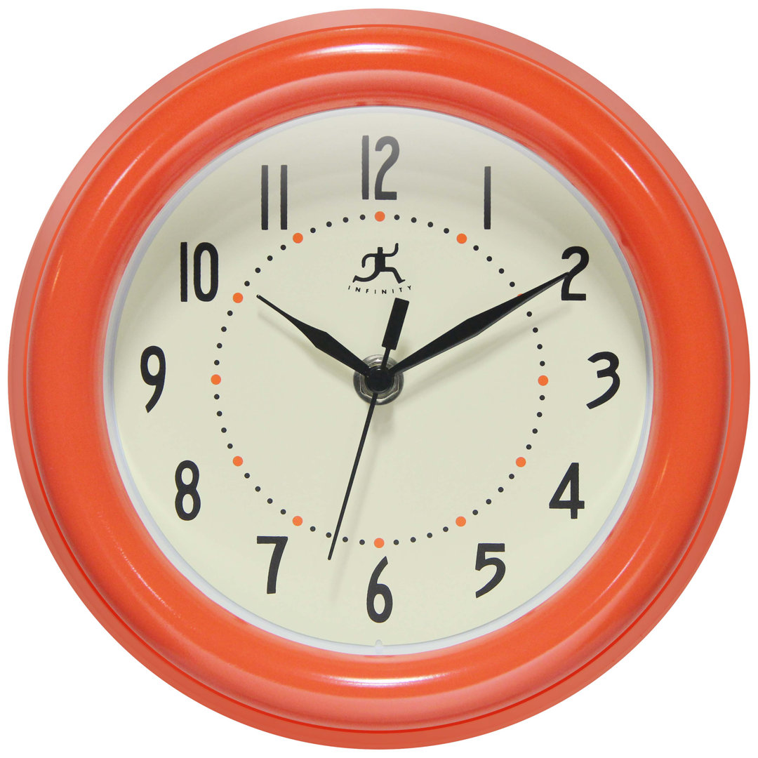 Round Plastic Wall Clock 8 Inches Infinity Instruments 