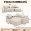 3 Seater Fabric Corner Sectional-128842346