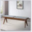 Banc Keira (tissu) Conception simple, confortable et durable, banc multifonctionnel