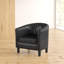 Isadora Faux Leather Barrel Chair-26120244