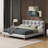 Upholstered Platm Bed Frame With Headboard