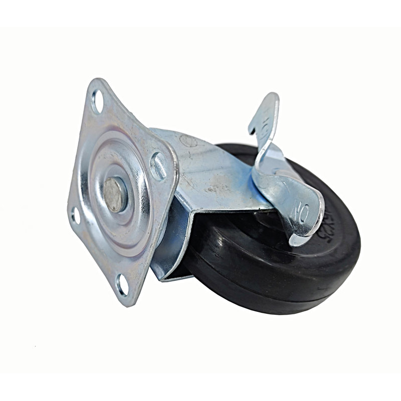 Fixturedisplays® 3 Inch 110 Lbs Capacity PU Wheel Metal Top Plate 360 ...