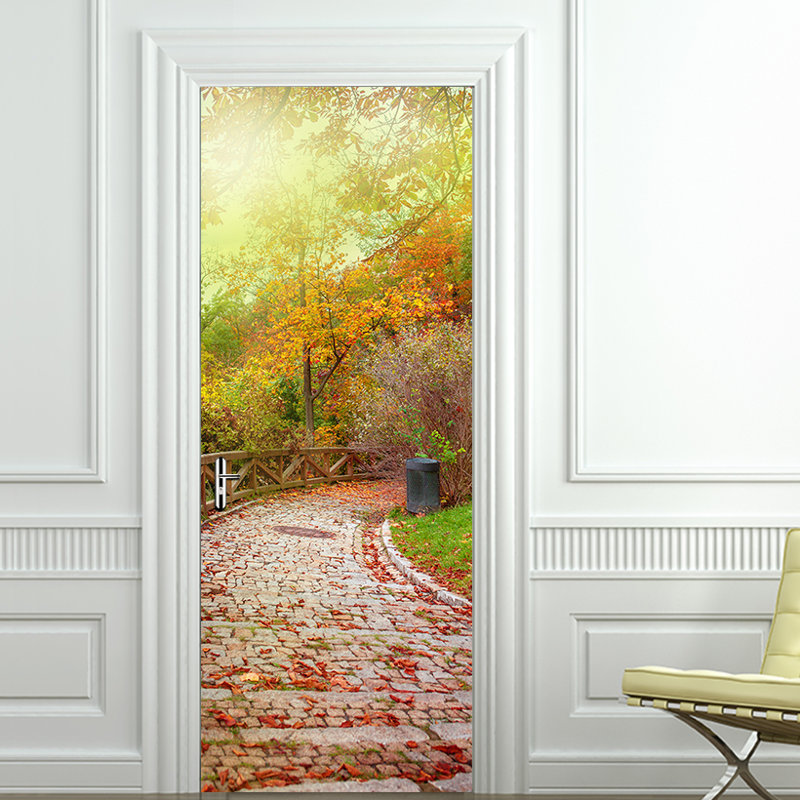 Park Alleyway Self-Adhesive Door Sticker
