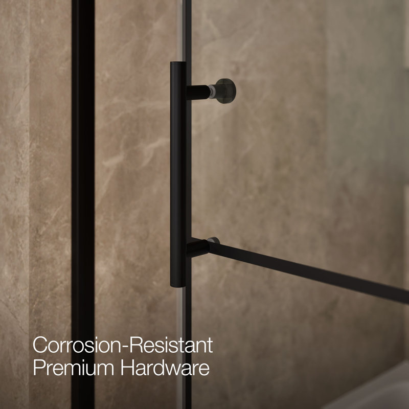 Rely 77 In. H Sliding Shower Door With 3/8 In.-Thick Glass1
