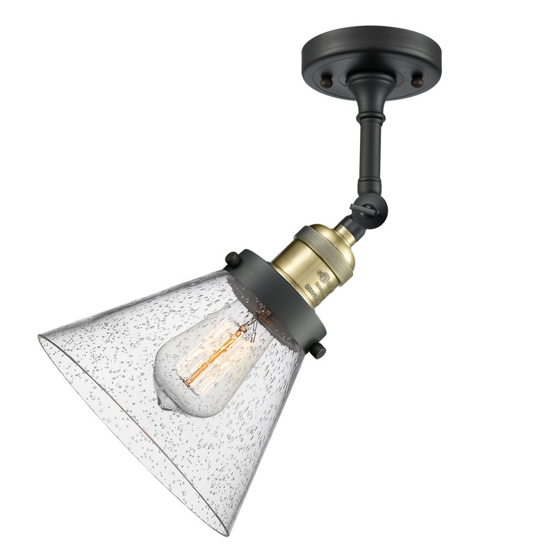 Cone 2 Light Tiltable Bath Vanity Light, Seedy, Black Antique Brass, Bulb Not Included