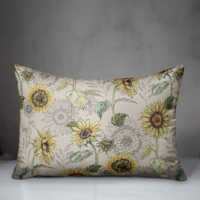 Floral Reversible Throw Pillow